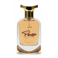 Aadab Parveen — 50ml rose and sandalwood extrait de parfum for women, in a clear glass bottle with a flat gold cap
